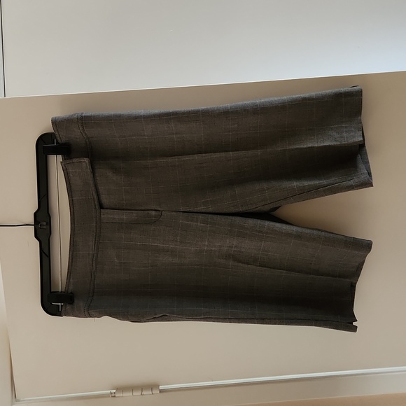 Tartan plaid monotone black/grey/off white strecht gab bermuda 12"1/2 inseam - Picture 1 of 4